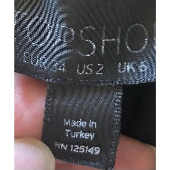 Topshop Women’s Black Velvet Jumpsuit Size 2 US Spaghetti Strap Crisscross - Picture 3 of 12